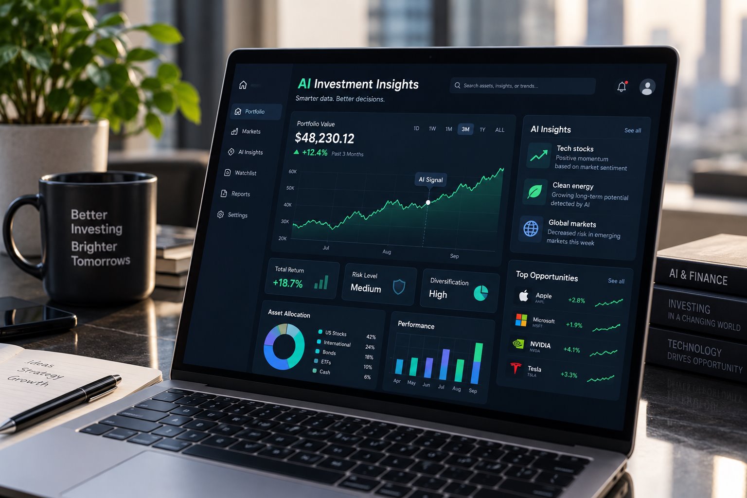 Visualisierung einer Korrelationsmatrix für ein Anlageportfolio